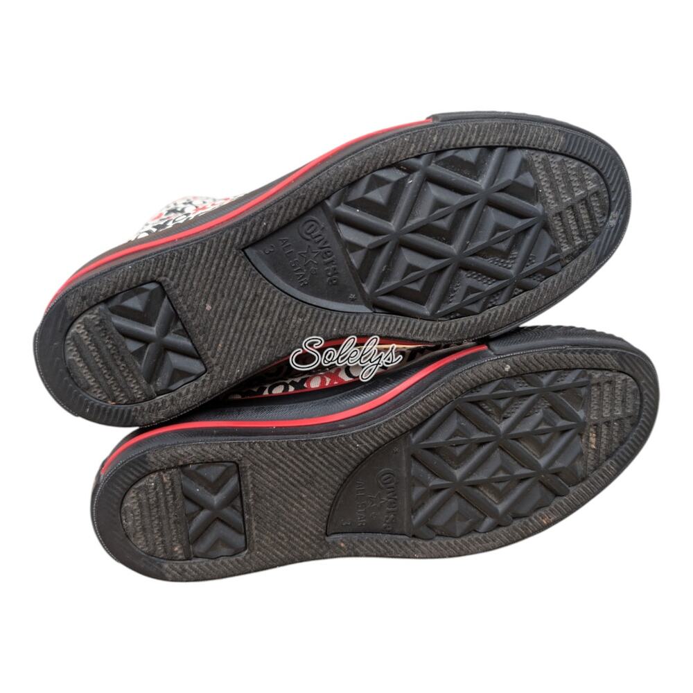 Converse 2011 XHI Extra Calf High Custom White Black Red XOXO Sneaker Womens 5 - Picture 7 of 11
